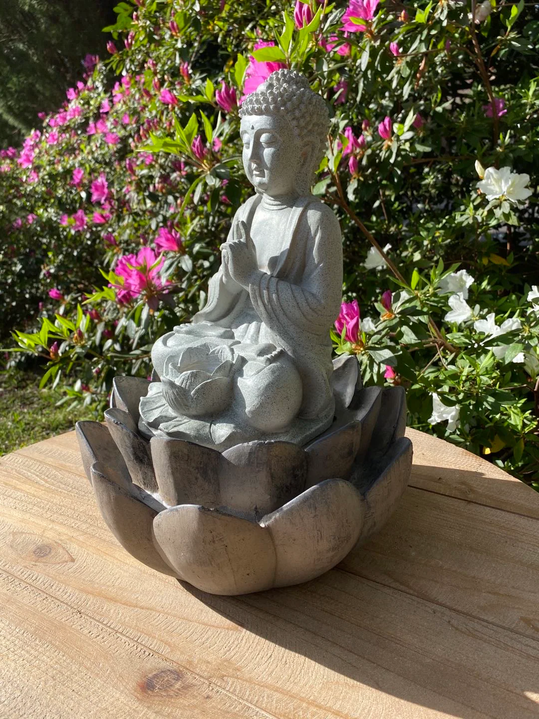 Serenity Stone Buddha Water Feature - Image 11